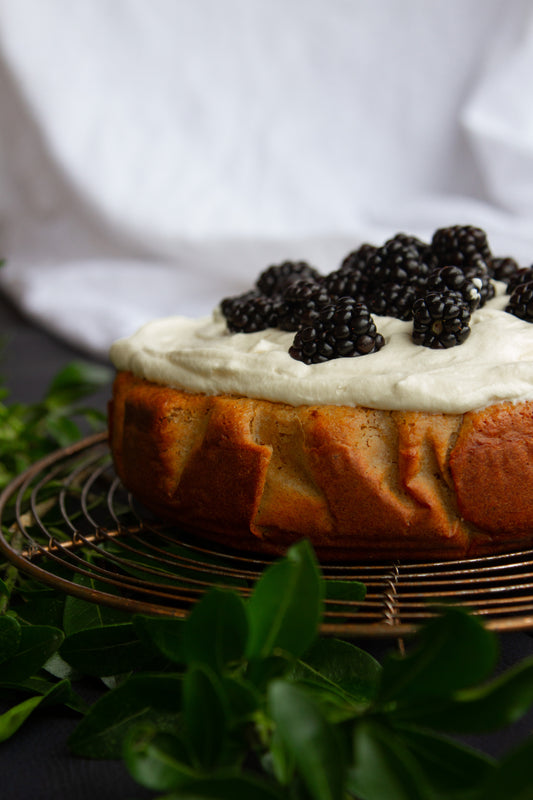 Cardamom and Orange Cake with Honey Cream