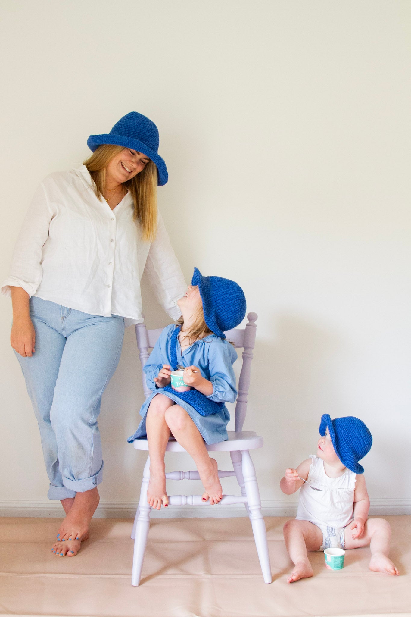 Adult Wide Brim Hat - Crema